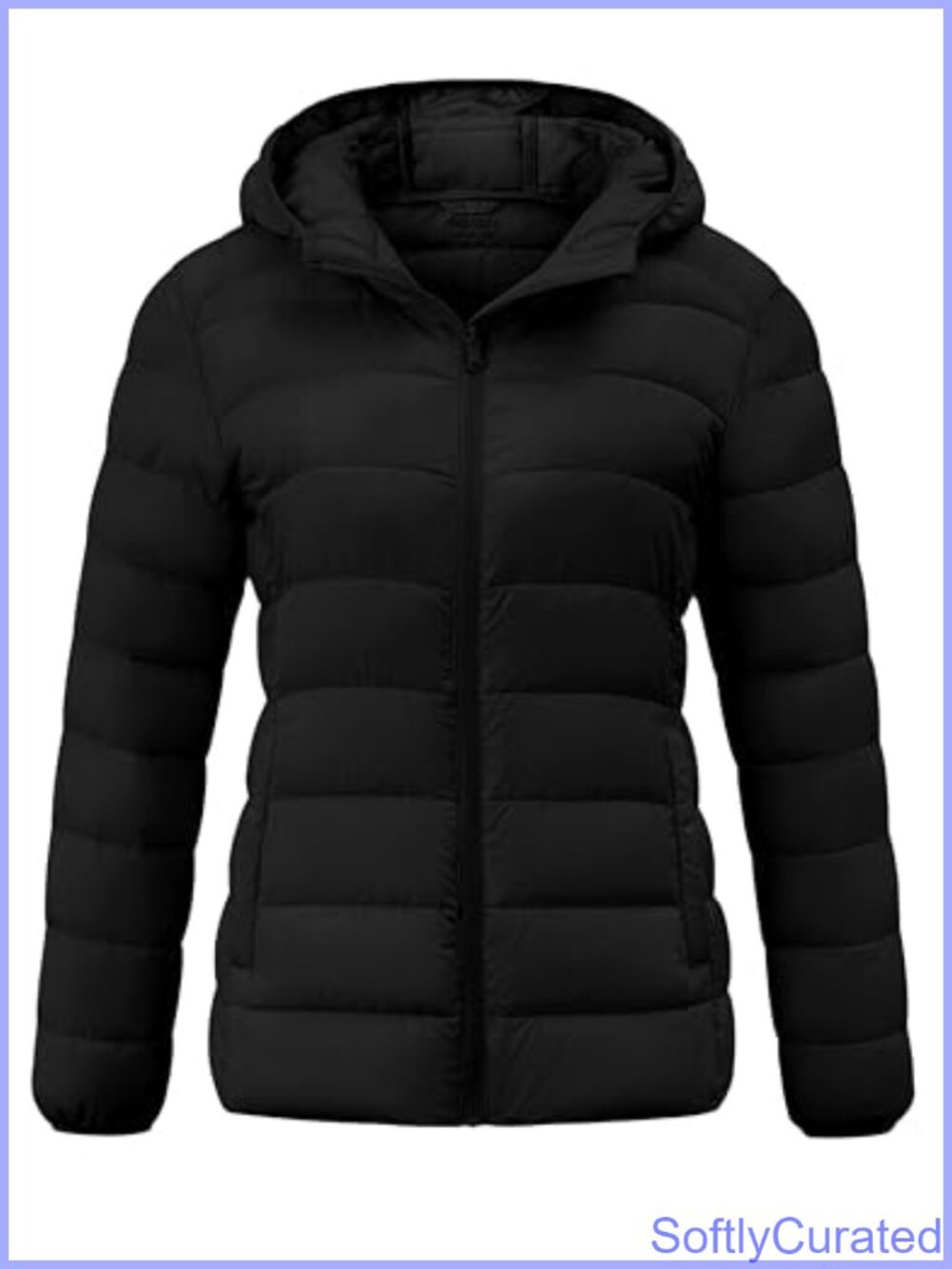 Women's Quilted Lightweight Puffer Jacket Hooded Short Winter Coat